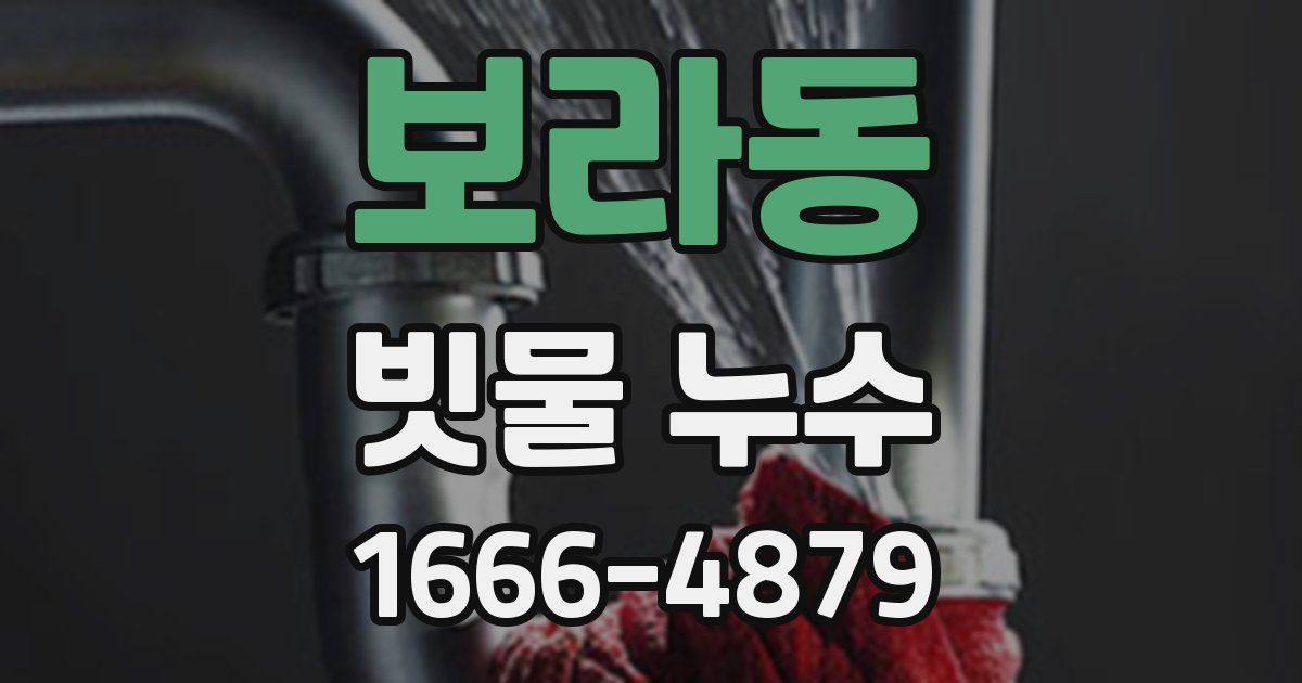 보라동 빗물 누수