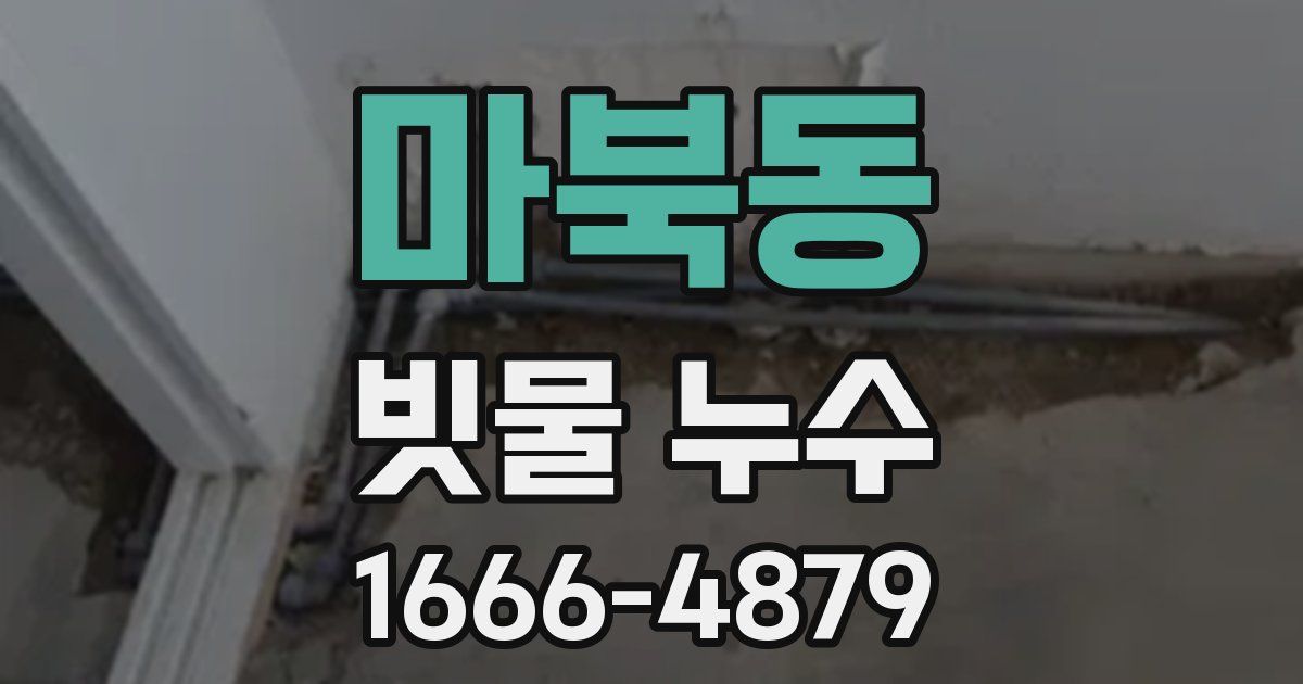 마북동 빗물 누수