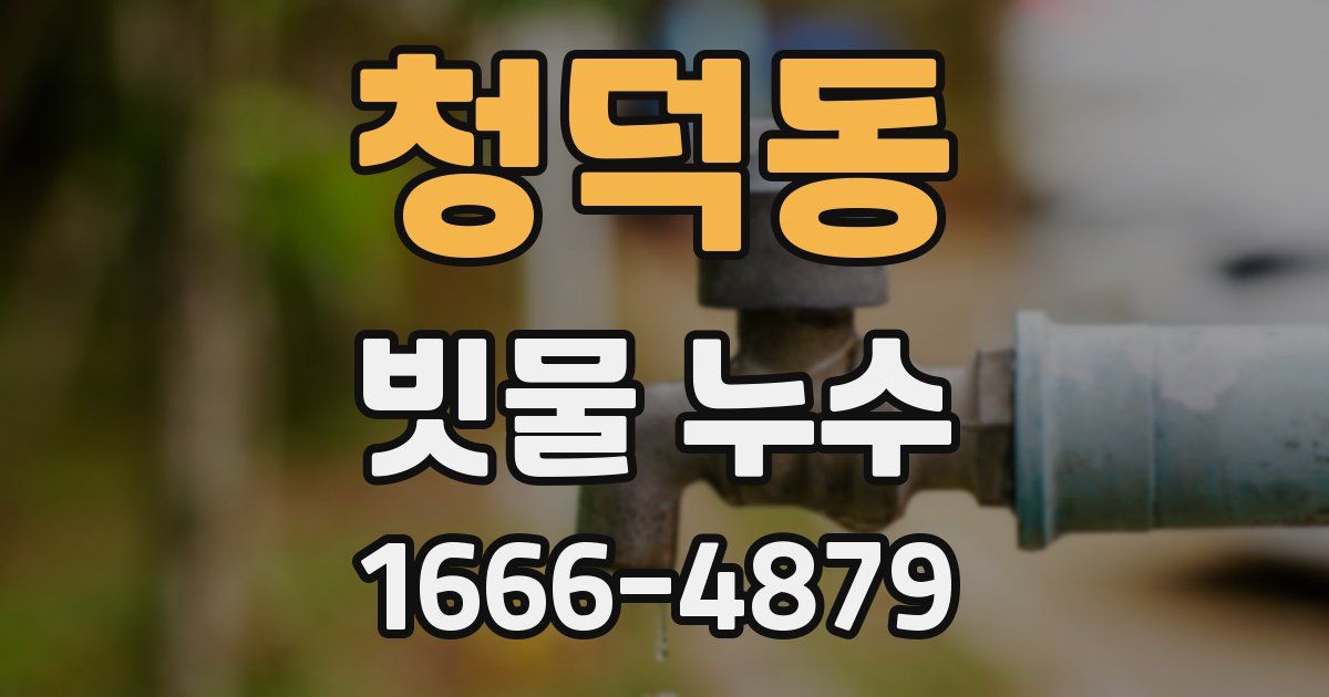 청덕동 빗물 누수