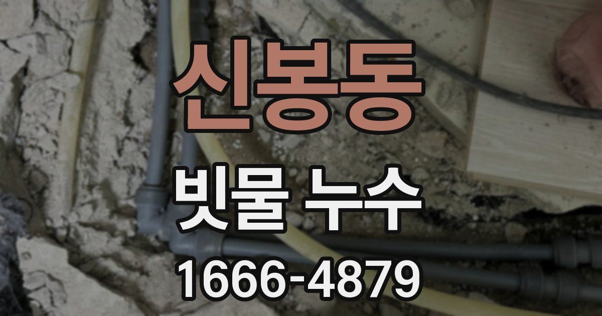 신봉동 빗물 누수