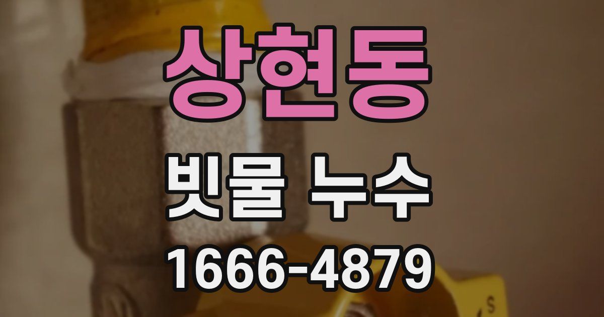 상현동 빗물 누수