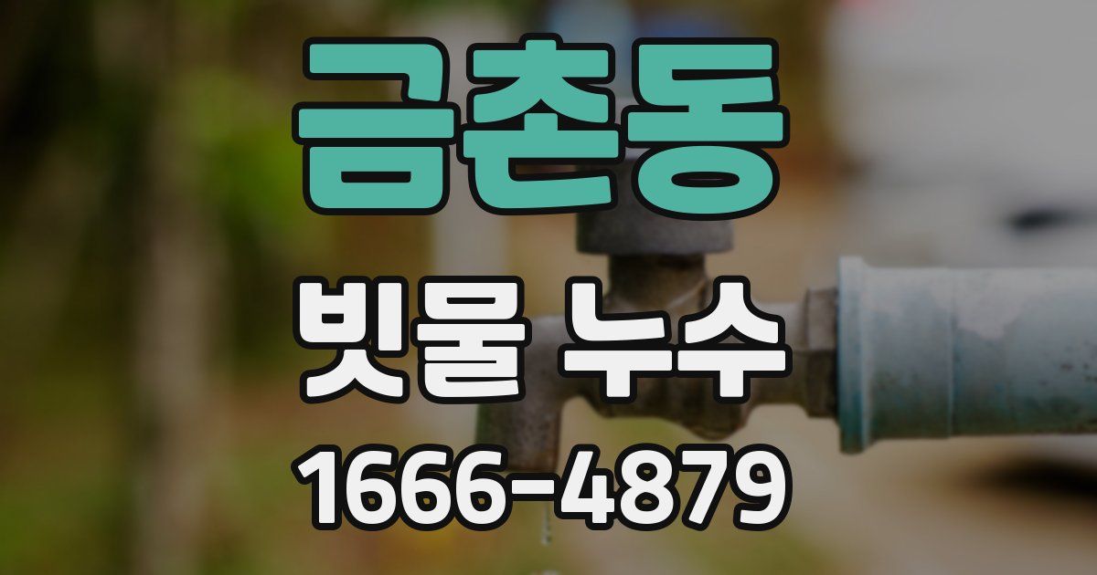 금촌동 빗물 누수