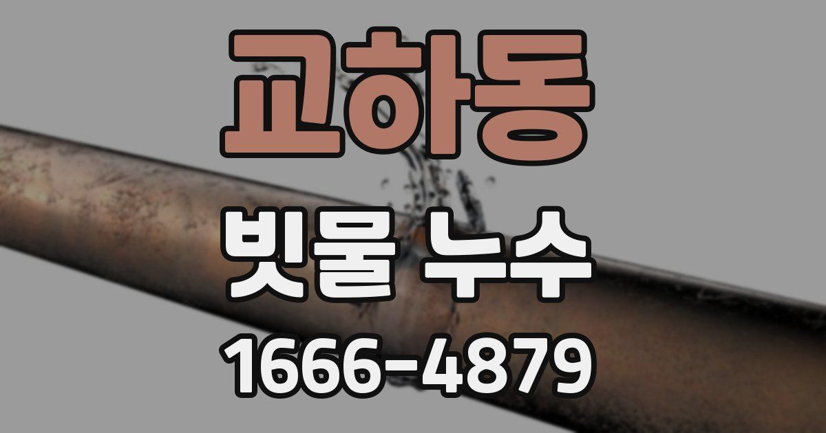 교하동 빗물 누수