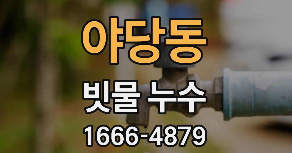 야당동 빗물 누수