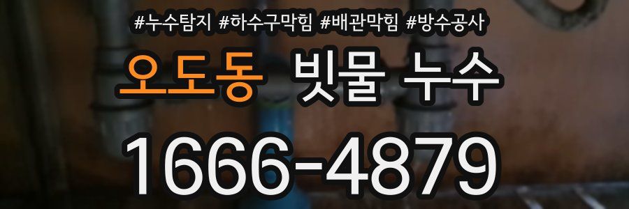 오도동 빗물 누수