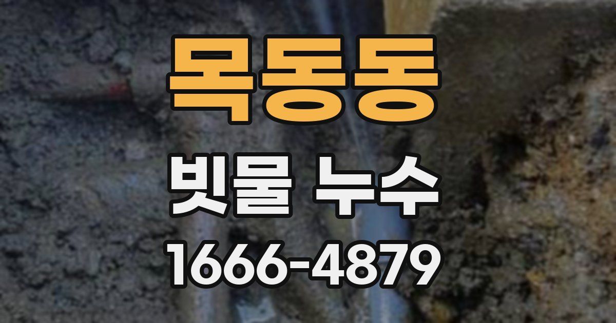 목동동 빗물 누수