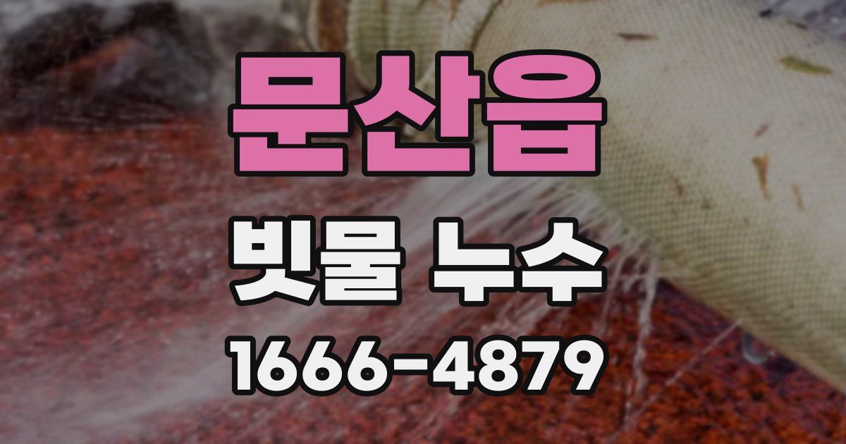 문산읍 빗물 누수