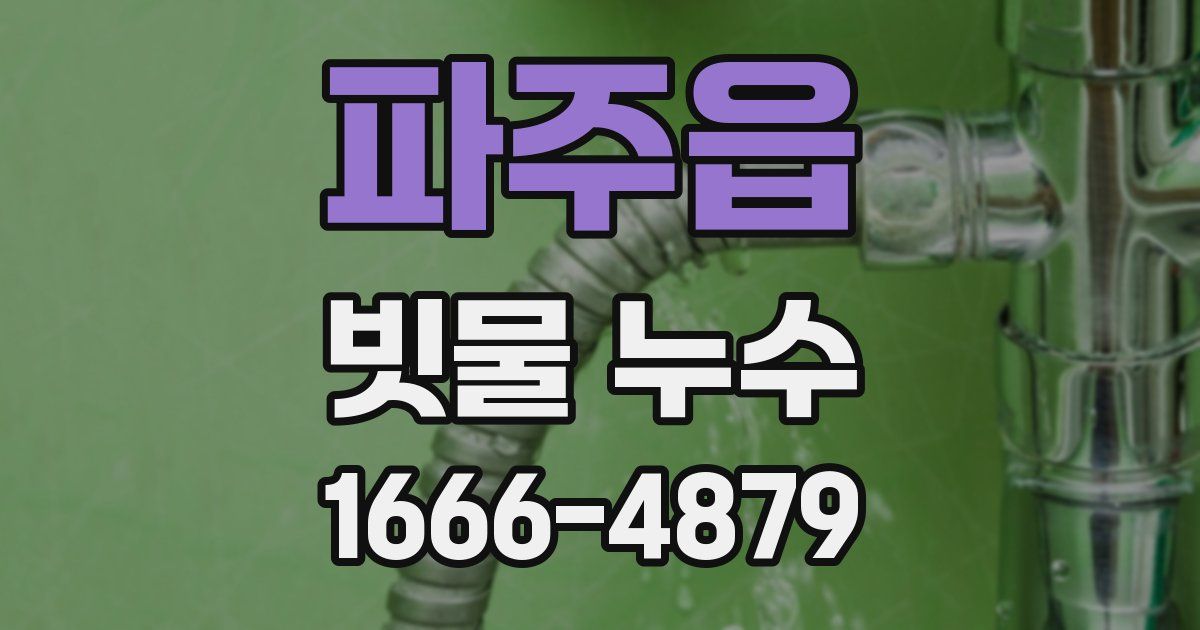 파주읍 빗물 누수