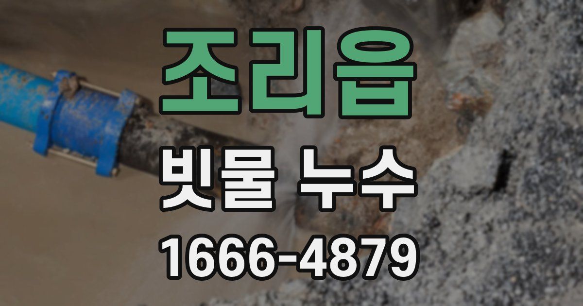 조리읍 빗물 누수