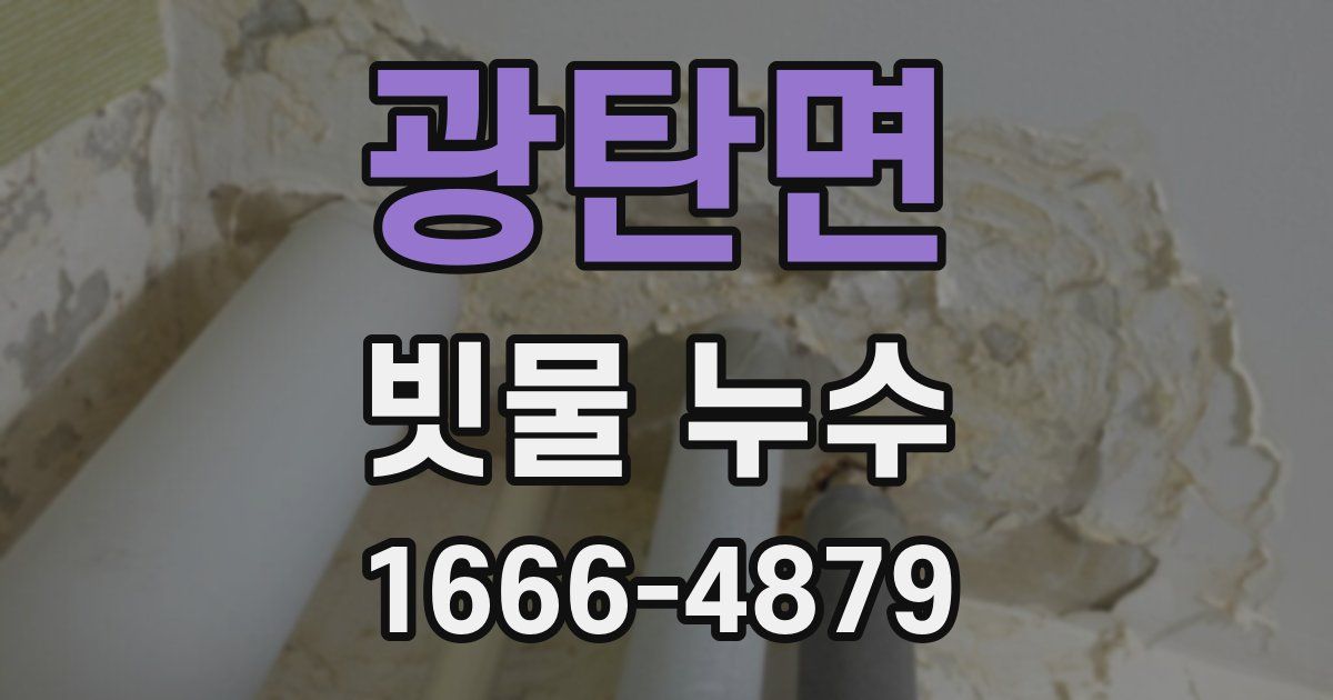 광탄면 빗물 누수