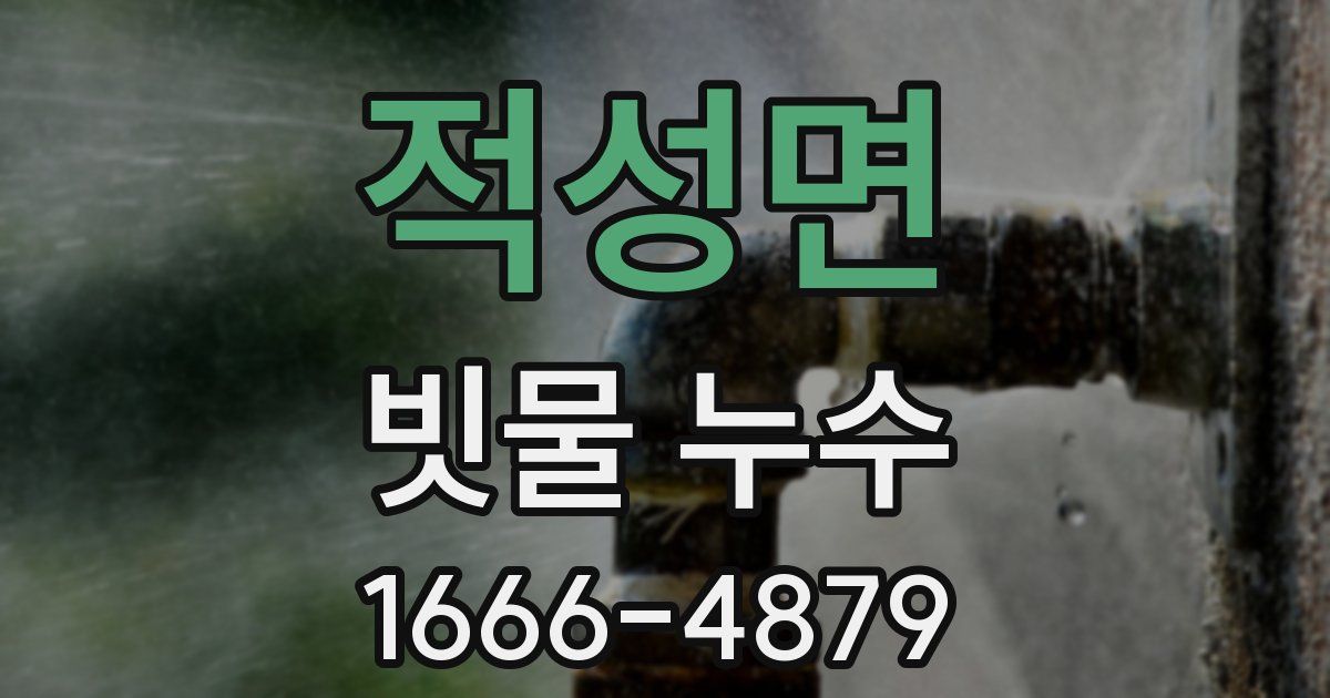 적성면 빗물 누수