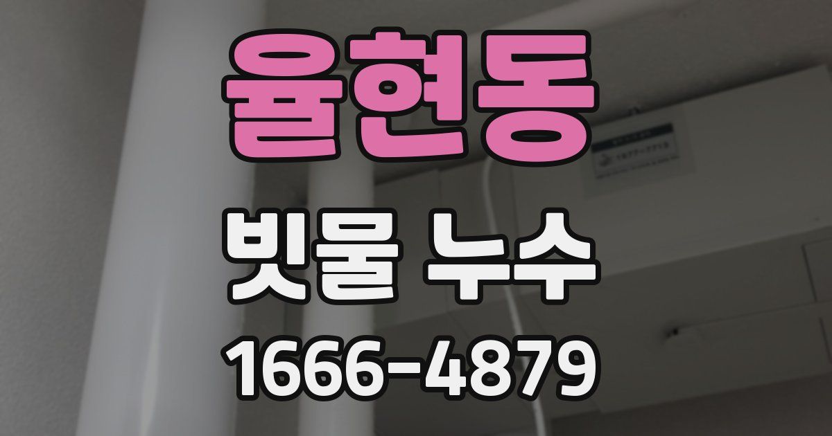율현동 빗물 누수