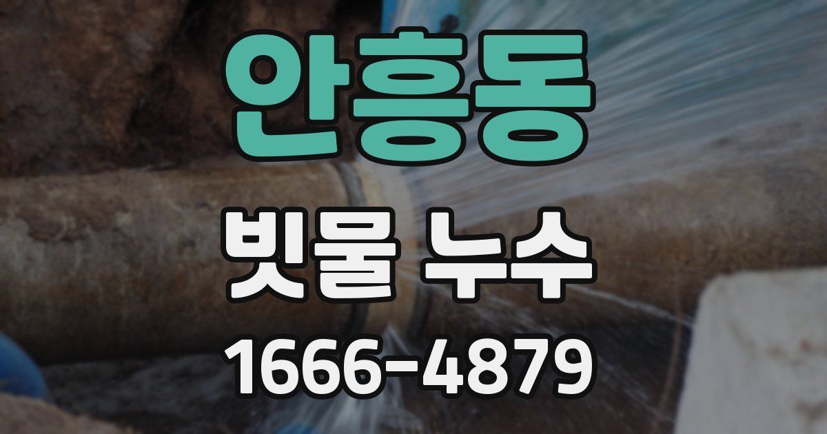 안흥동 빗물 누수