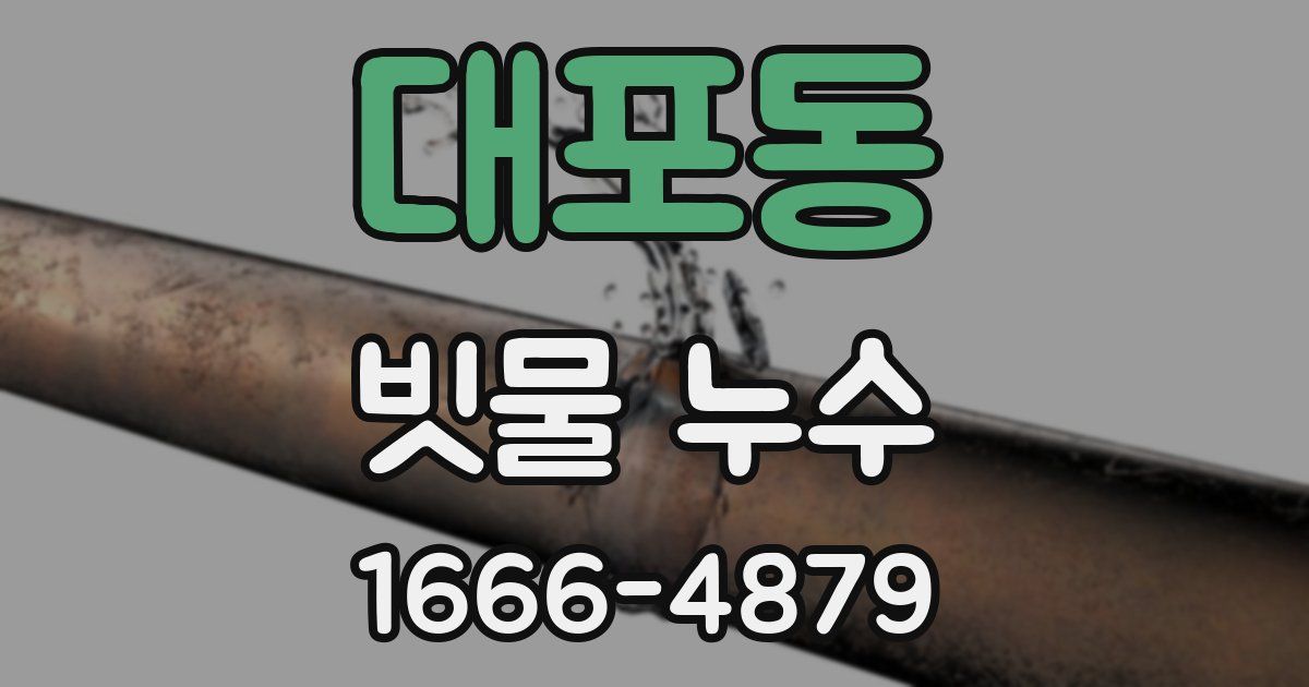 대포동 빗물 누수