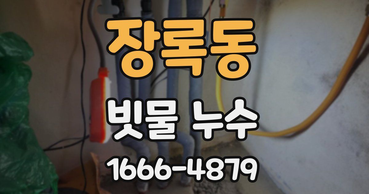 장록동 빗물 누수