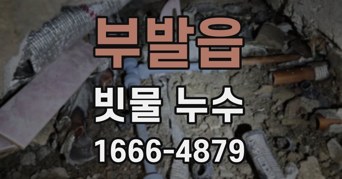 부발읍 빗물 누수