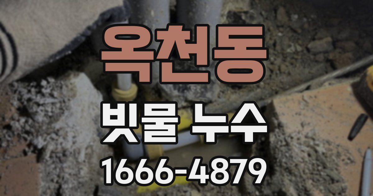 옥천동 빗물 누수