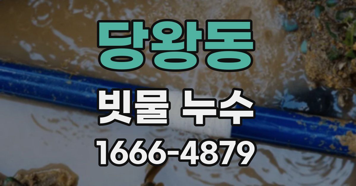 당왕동 빗물 누수
