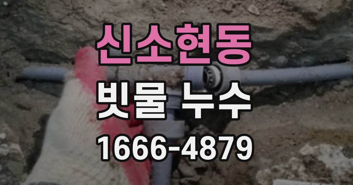 신소현동 빗물 누수