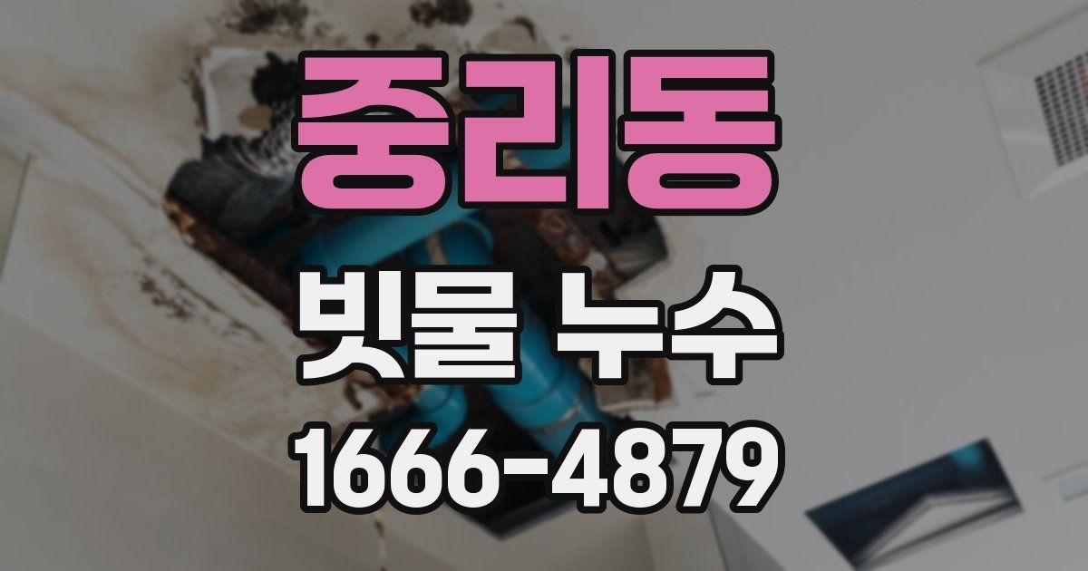 중리동 빗물 누수