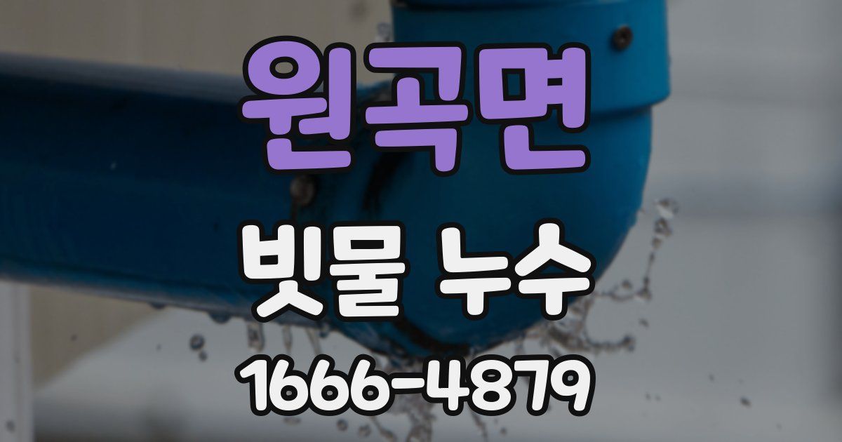원곡면 빗물 누수