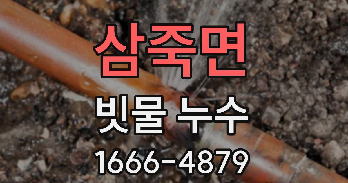 삼죽면 빗물 누수