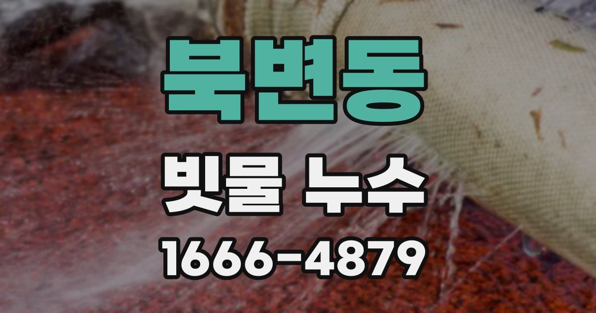 북변동 빗물 누수