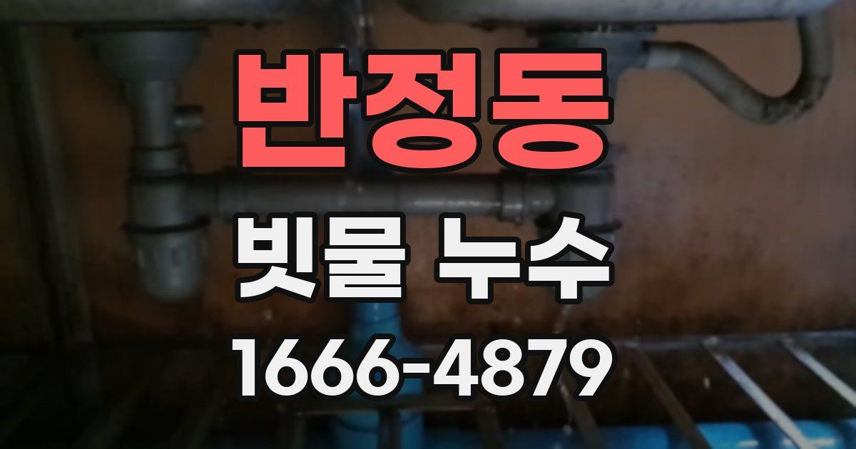 반정동 빗물 누수