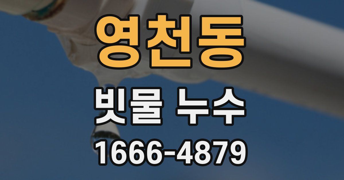 영천동 빗물 누수
