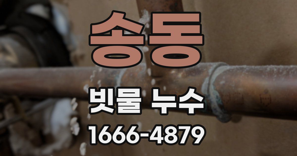 송동 빗물 누수