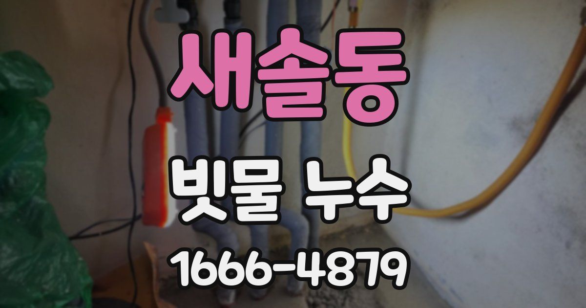 새솔동 빗물 누수