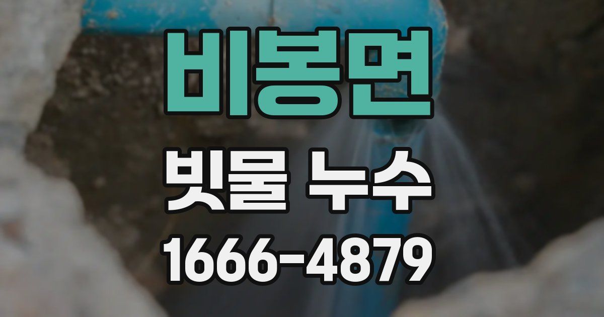 비봉면 빗물 누수
