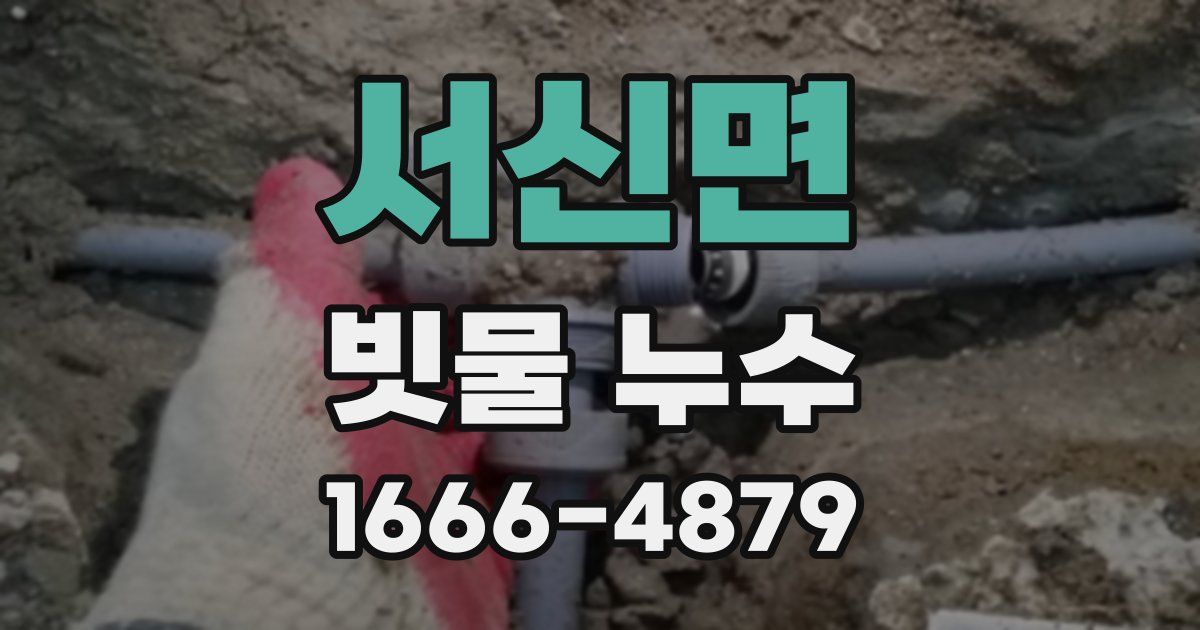 서신면 빗물 누수