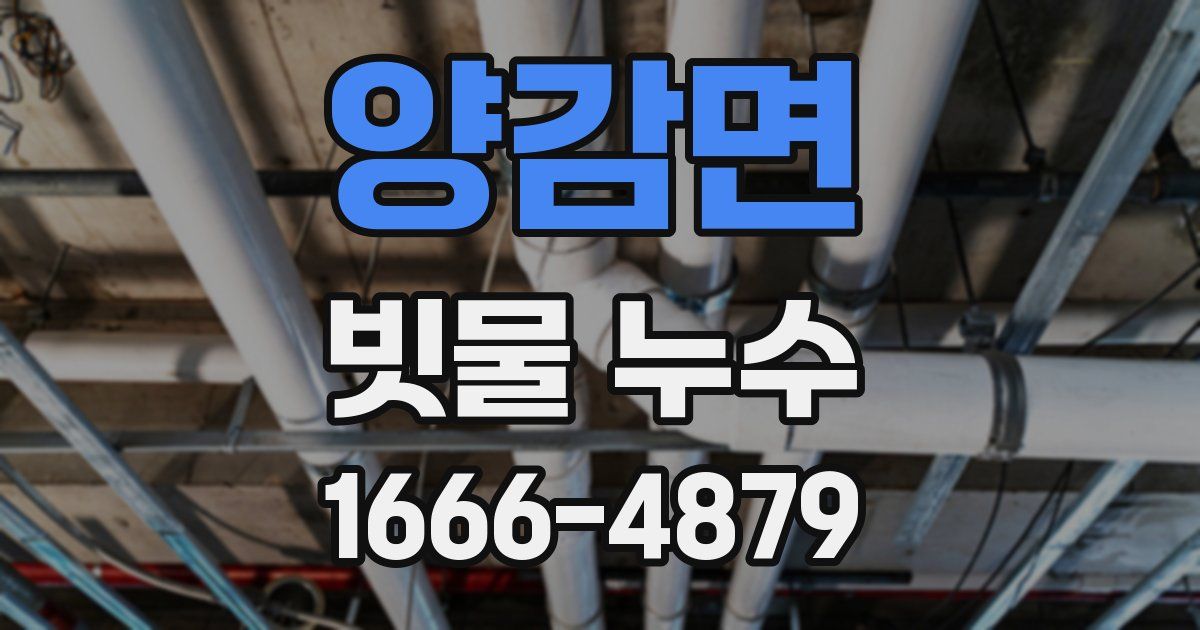 양감면 빗물 누수