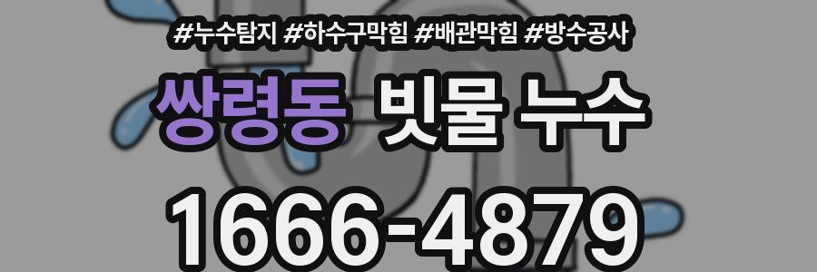 쌍령동 빗물 누수