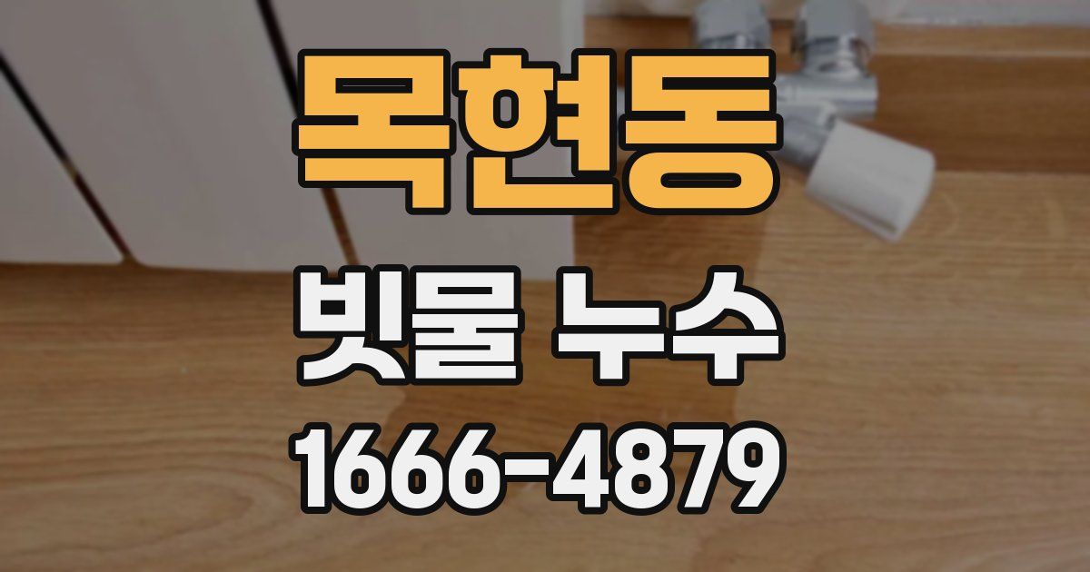목현동 빗물 누수