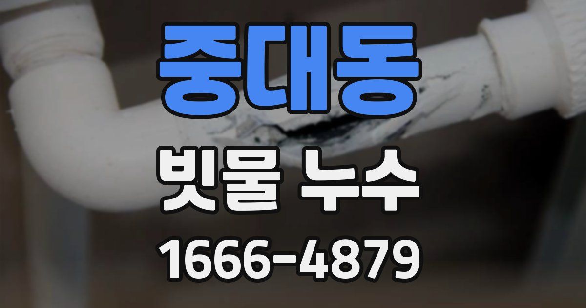 중대동 빗물 누수