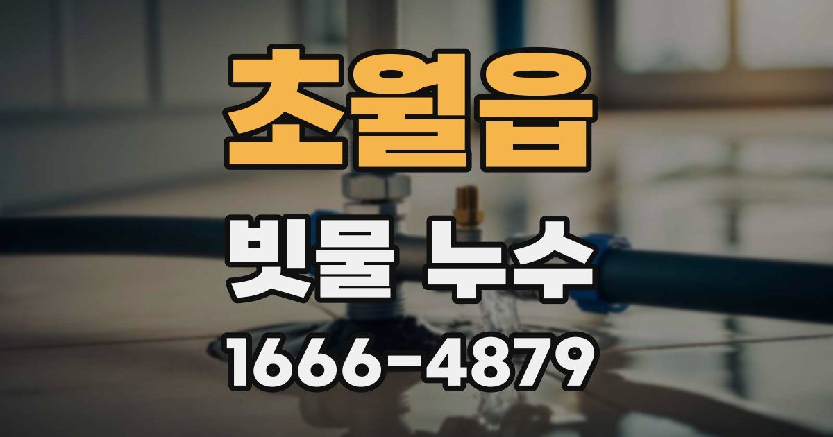 초월읍 빗물 누수