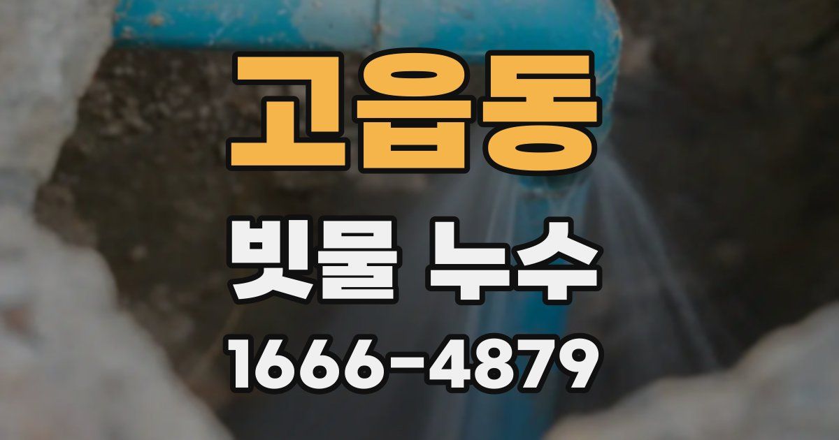 고읍동 빗물 누수