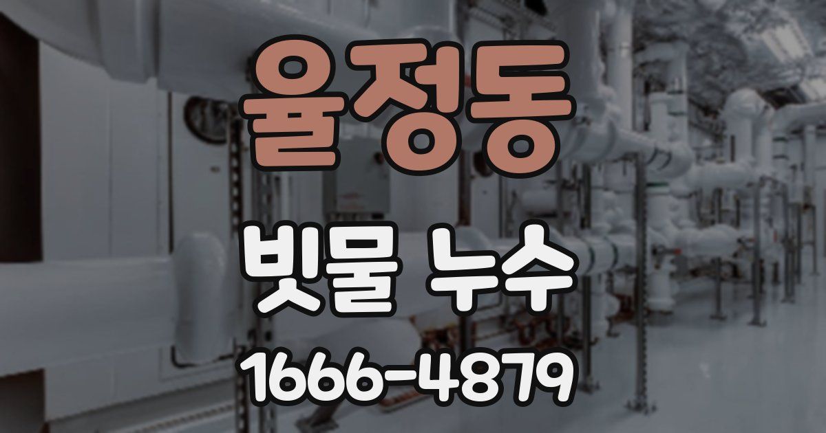 율정동 빗물 누수