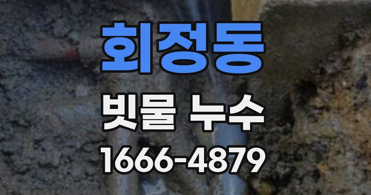 회정동 빗물 누수