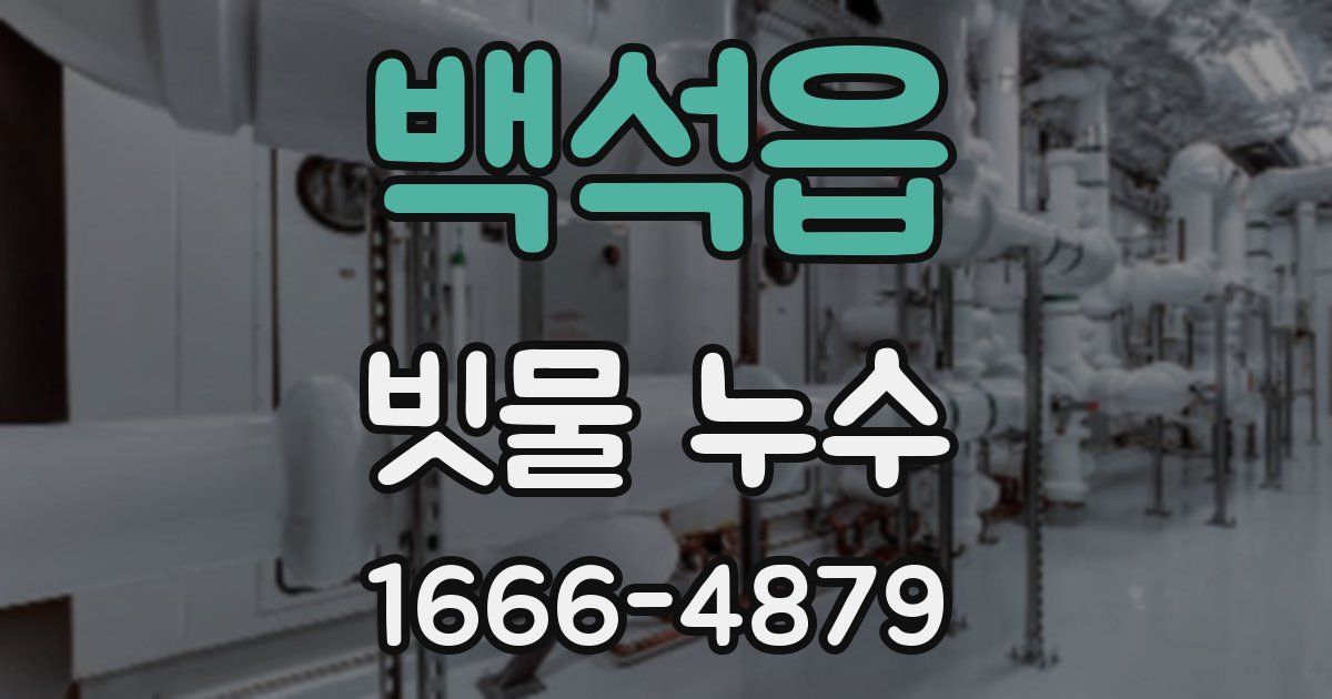 백석읍 빗물 누수