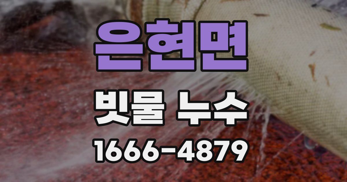 은현면 빗물 누수
