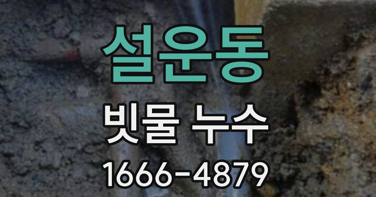설운동 빗물 누수