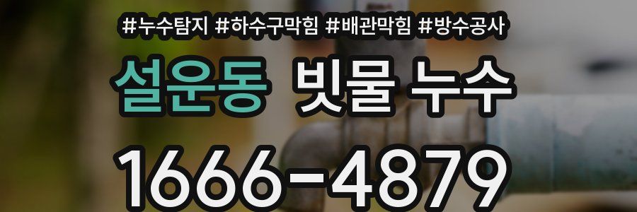 설운동 빗물 누수