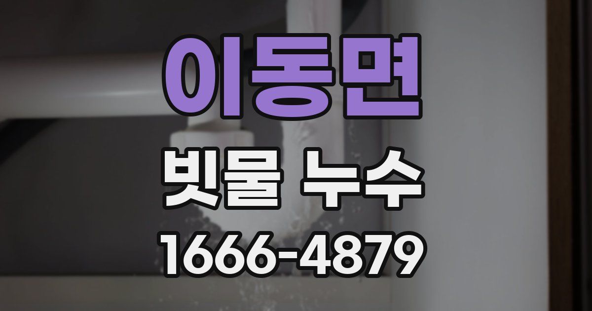 이동면 빗물 누수