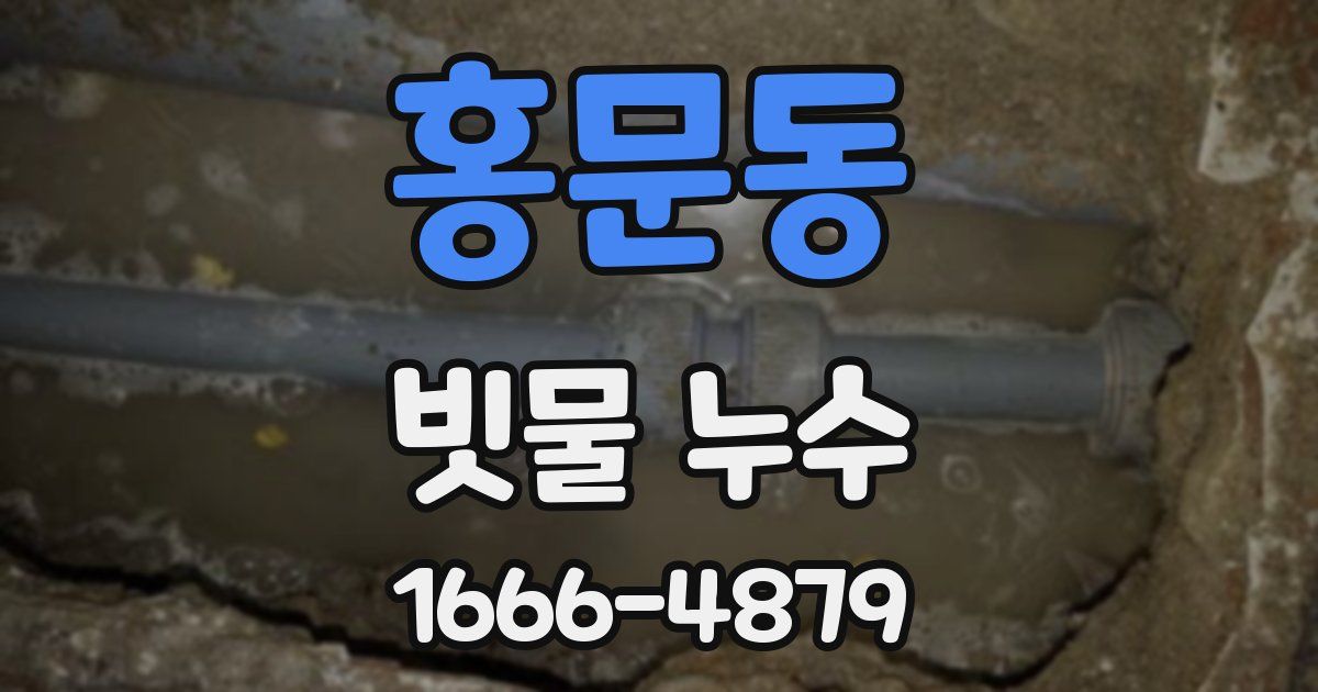 홍문동 빗물 누수