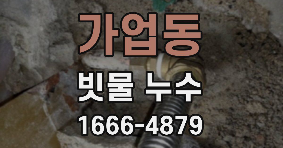 가업동 빗물 누수