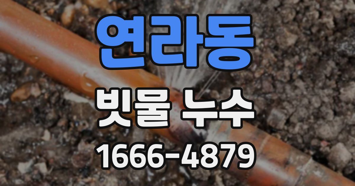 연라동 빗물 누수