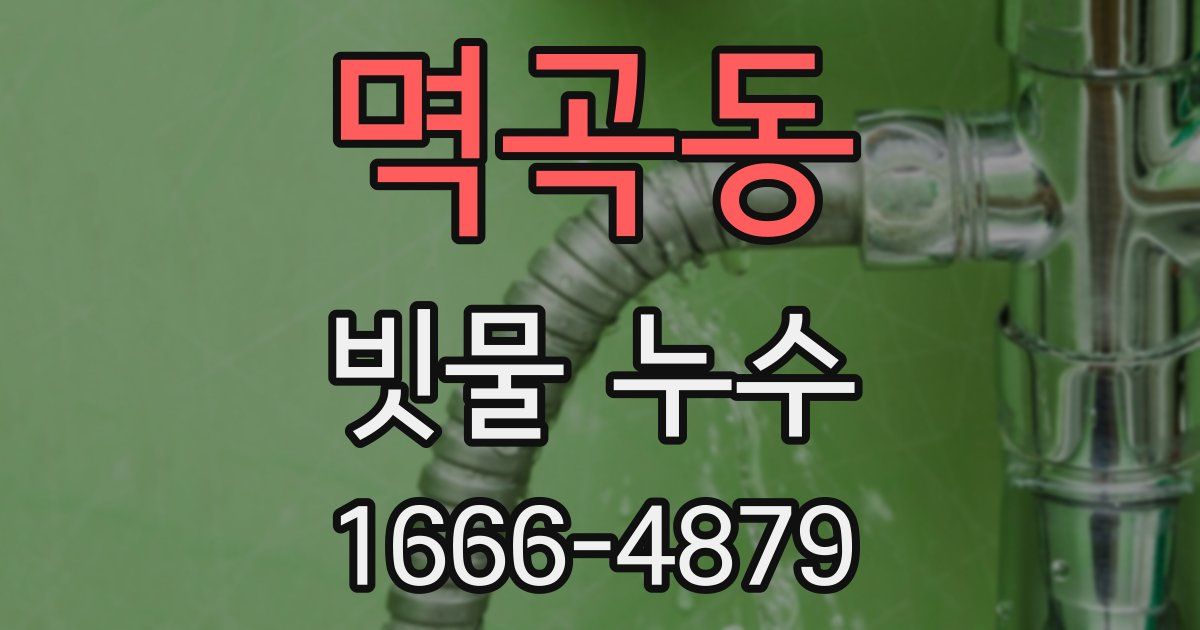 멱곡동 빗물 누수